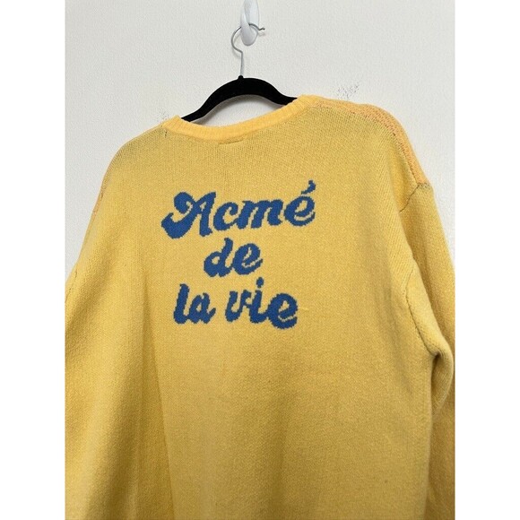 Care Bear x Acme De La Vie Sweater Crewneck Yellow 2021 Raglan Unisex Large (1) - Picture 8 of 8